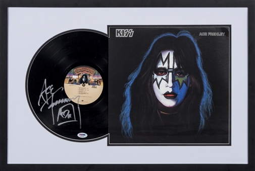 Ace Frehley Signed Record Album In 26 x 17.5 Framed Display (PSA/DNA)